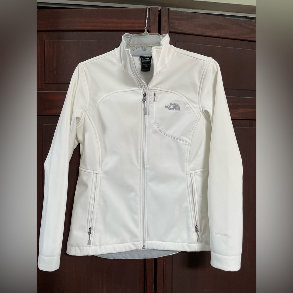 North Face Apex White soft shell jacket L